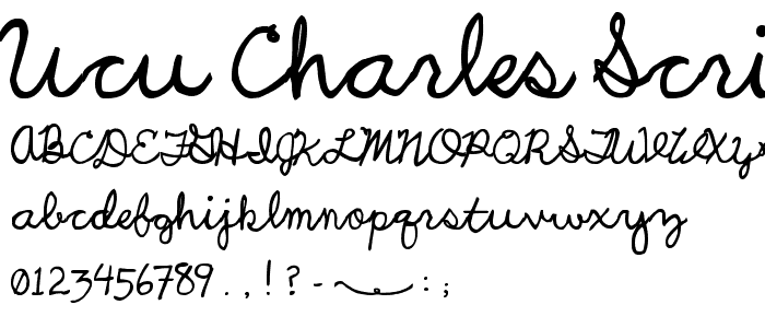 UCU Charles script font